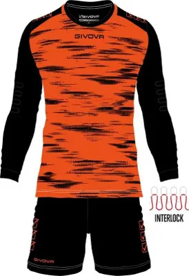 Produktbild von Torwartset Givova Kit Fluo Orange-Schwarz Orange