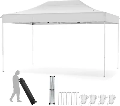 Image de Tente pop-up 3 x 4,5 m avec roues et cordes