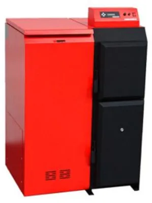 Produktbild von ThermoFlux Pelletkessel | Pelling 35 ECO | 35kW | 95kg Behälter links