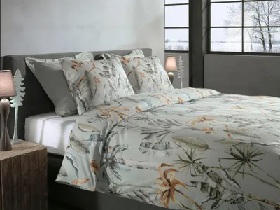 Produktbild von Heckettlane Green Bettbezug Areca - 135x200 cm + 1 Kissenbezug - Hergestellt aus 100% Baumwolle