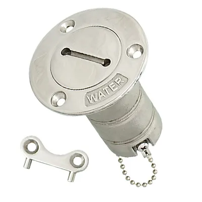 Produktbild von Wasser-Einfüllstutzen mit Schlüssel, 1 1/2", Edelstahl A4
