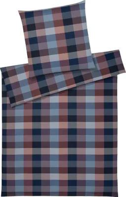 Zdjęcie produktu dla elegancka pościel z miękkiej flaneli Hamilton mauve bleu 135x200 cm + 80x80 cm
