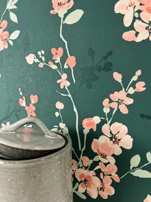 Produktbild von NEWROOM Tapete Mesha Petrol Vliestapete - Floral Blumen Blüten Germany