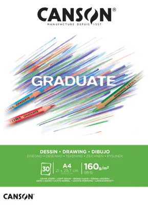 Produktbild von Canson Graduate, Kunstpapier, 160 g/m², 30 Blätter