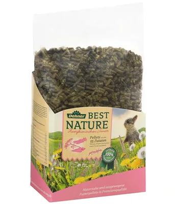 Produktbild von Dehner Best Nature Nagerfutter Junior, Zwergkaninchenfutter Pellets, 3 kg