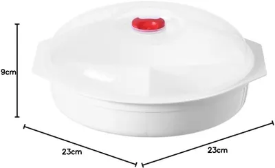 Imagen del producto de Recipiente para microondas con tapa ventilada, 1 litro, libre de BPA, apto para microondas