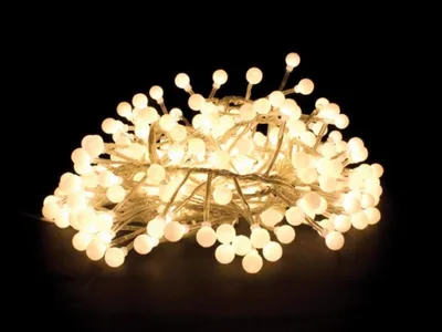 Produktbild von Clusterlight LED - 3,2 m - 256 Kugeln - Warmweiß - Transparentes Kabel - 24 V