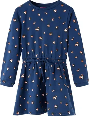 Image de Robe pour enfants à manches longues bleu marine 140