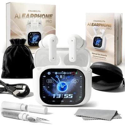 Produktbild von Übersetzungskopfhörer in Echtzeit mit 158 Sprachen Bluetooth mit ANC App für iOS und Android Ladecase mit Touchscreen