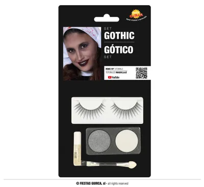 Obrázek produktu pro Creepy gothic set líčení stříbrno-bílé stíny