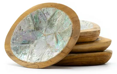 Imagen del producto de Juego de 4 Mini Cuencos de Madera de Teca (surtido)