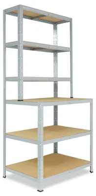 Image de shelfplaza HOME 190x90x60 cm Étagère rangement établi en galvanisé avec 6 étagères et une capacité de charge de 145 kg par étagère