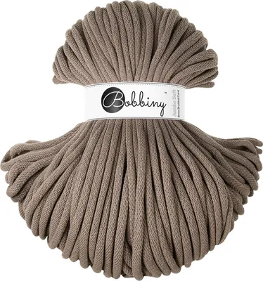 Obrázek produktu pro Bobbiny Jumbo Soft 8 mm 100 m Coffee Šňůra