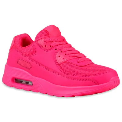 Produktbild von Mytrendshoe Damen Laufschuhe Profilsohle Sportschuhe Neon Turnschuhe 810581, Farbe: Neonpink, Größe: 39