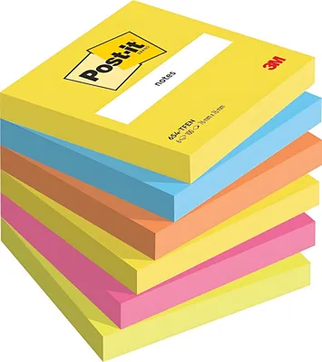 Produktbild von Post-It 6820-COL-W10, Quadratisch, Gemischte Farben, Papier, 76 mm, 76 mm, 100 Blätter