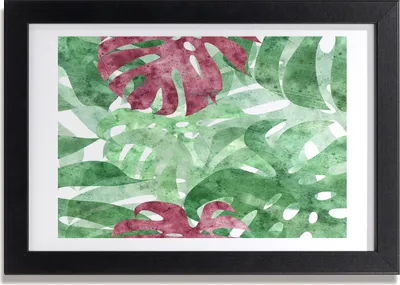 Produktbild von Bild 30x20 MDF-Rahmen, Wandkunst monstera