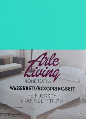 Produktbild von Jersey Spannbettlaken Wasserbett Boxspringbett Mint Grün 180x200 - 200x200 cm 100% Baumwolle