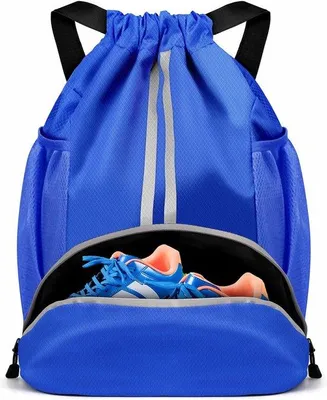 Immagine prodotto di Borse sportive Famanu con coulisse e scomparto per scarpe - Blu