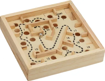 Produktbild von Holz Kugellabyrinth 12 x 12 cm Kinder Lernspiel Balancespiel