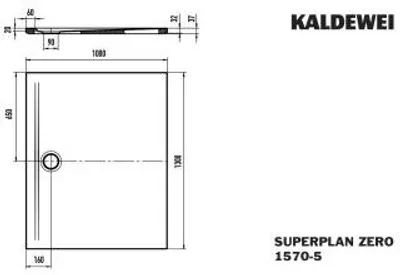 Produktbild von Kaldewei 357047983030 DW SUPERPLAN ZERO Mod.1570-5, 1000 x