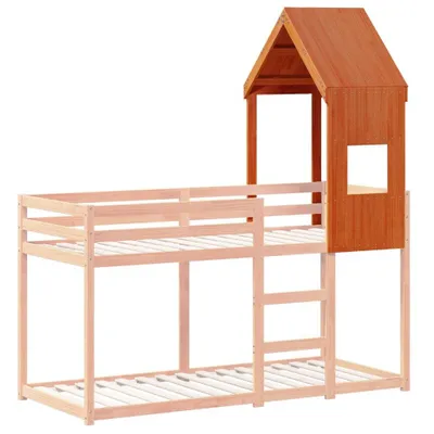 Obrázek produktu pro vidaXL Baldachýn na dětskou postýlku vosk hnědý 55x99x139,5 cm masiv