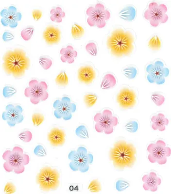 Image de Stickers autocollants pour ongles 5D fleurs n° 4