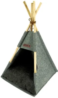 Produktbild von Azomor® Holz- und Filztiertent mit Kissen für Katzen und Hunde