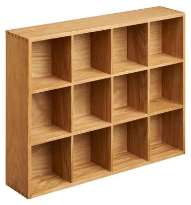 Zdjęcie produktu dla Dekoracyjna półka ścienna Soria z naturalnego dębu 39x11x51 cm