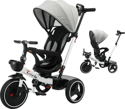 Productafbeelding van Kinderwagen - Driewieler - Kinderwagendriewieler - Babywagen - Babydriewieler - Babyfiets - Kinderwagenfiets
