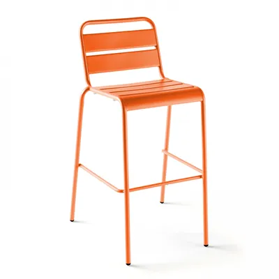 Produktbild von Barhocker aus Metall Orange - Oviala Palavas