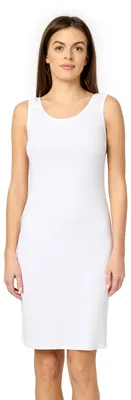 Image de Merry Style Sous-robe femme jupon longueur genou Elastique moulant en viscose MS10-446 (Blanc, M)