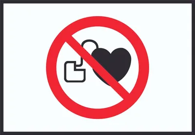Produktbild von Kein Zutritt für Personen mit Herzschrittmachern oder implantierten Defibrillatoren Symbol Schild A4 Rückseite selbstklebend