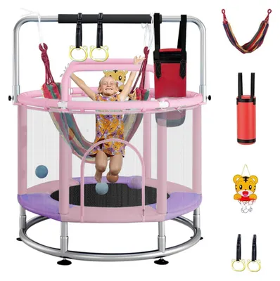 Obrázek produktu pro Solidchoice - Trampolína pro děti s bezpečnostní sítí, průměr 140 cm