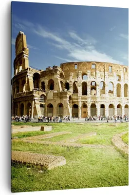 Produktbild von Bild auf Leinwand - LeinWandbild Einteilig - Archäologie Architektur Italien Kolosseum - 70x100cm - Wand Bild - Wandbilder - Leinwanddruck - Wanddekoration - Leinwand bilder - Wandbild PA70x100-2685