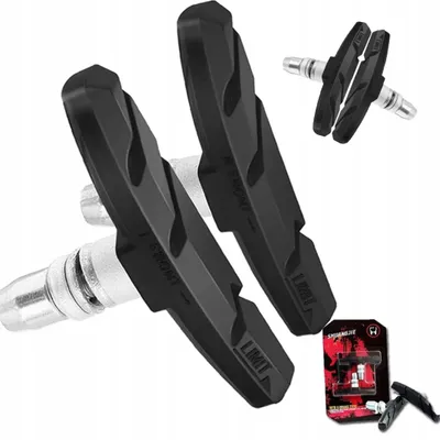 Produktbild von Fahrrad Bremsbeläge 55 mm 1 Paar Schwarz V-Brake Bremsschuhe Bremsklötze Shimano MTB Mountainbike universell