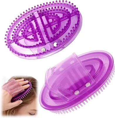 Immagine prodotto di 2 spazzole massaggianti, spazzole per il corpo in silicone con manico ergonomico, spazzola per la pulizia delle mani per il relax