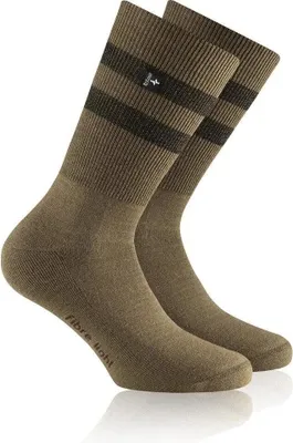 Zdjęcie produktu dla Skarpety Rohner Trekking Fibre Light SupeR Khaki w paski, 42-44