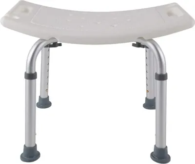 Produktbild von YARDIN Duschhocker Höhenverstellbar 38-53cm Badstuhl Duschstuhl Anti-Rutsch Badsitz aus Alu und Kunststoff für Alter, Schwangere