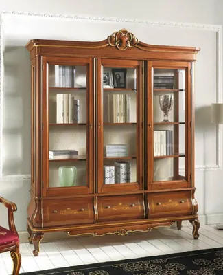 Produktbild von Vitrine Schrank Bücher Regal Anrichte Klassische Italienische Möbel Regale Holz