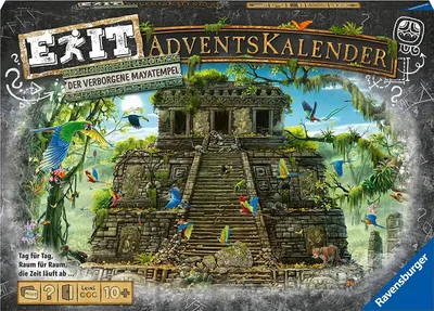 Immagine prodotto di Ravensburger 18956 - Calendario dell'Avvento EXIT - Il tempio maya nascosto - 24 enigmi per gli appassionati di EXIT, dai 10 anni in su