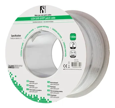Immagine prodotto di Cavo patch UTP DELTACO, LSZH, Cat6, 100m