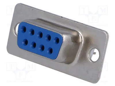Productafbeelding van 2x D-Sub doorgaande (THT) vrouwelijke connector, 9 pinnen, recht, 5A, 15mΩ, DS1034-09FUNSISS, D-Sub connector