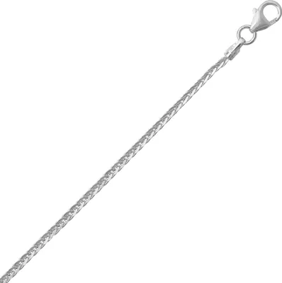 Produktbild von Wunderschön 9 Karat (375) Weißgold Damen - Haferkorn Kette - 41cm; TRS19645L169KW