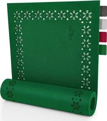 Produktbild von I 3 Filz Sterne Für Tisch Deko I Filzuntersetzer Stern Groß Bis Klein I Tisch - Dark Stone Tischlufer 100X30