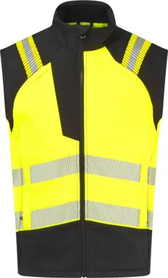 Image de Gilet Softshell Fr Modaflame Hv Pw3 - Taille L - Jaune/noir - Portwest