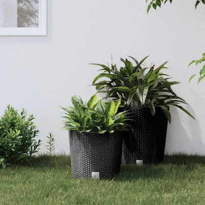 Image de BEI CLORIS Bac à plantes avec insert amovible Anthracite 15/15,3 L PP - Massifs Nouveau4746770 1parcel