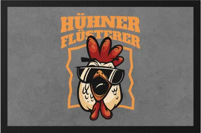 Produktbild von Hühner-Flüsterer Fußmatte Huhn Fans Hühnerhof Bauernhof Chicken Geschenkidee