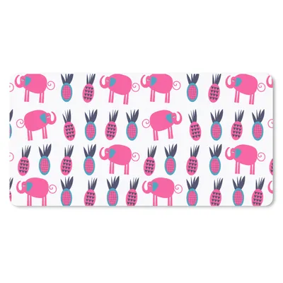 Produktbild von MuchoWow® Schreibtischunterlage Ananas - Elefant - Design 80x40 cm - XXL Mauspad - Gaming Mauspad