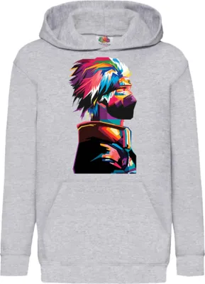 Produktbild von Kinder Kapuzenpullover Naruto Kakashi Hatake 06, 12-13 Jahr - 152 / Grau