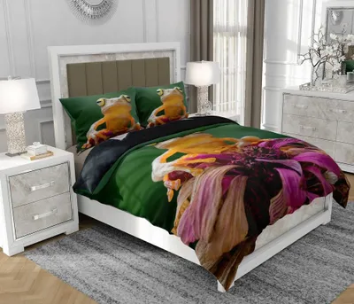 Immagine prodotto di Biancheria da letto 160x200 cm + 2x70x80 cm, set 3 pezzi, 100% cotone, cerniera, multicolore - SOVIO | So.Z0033